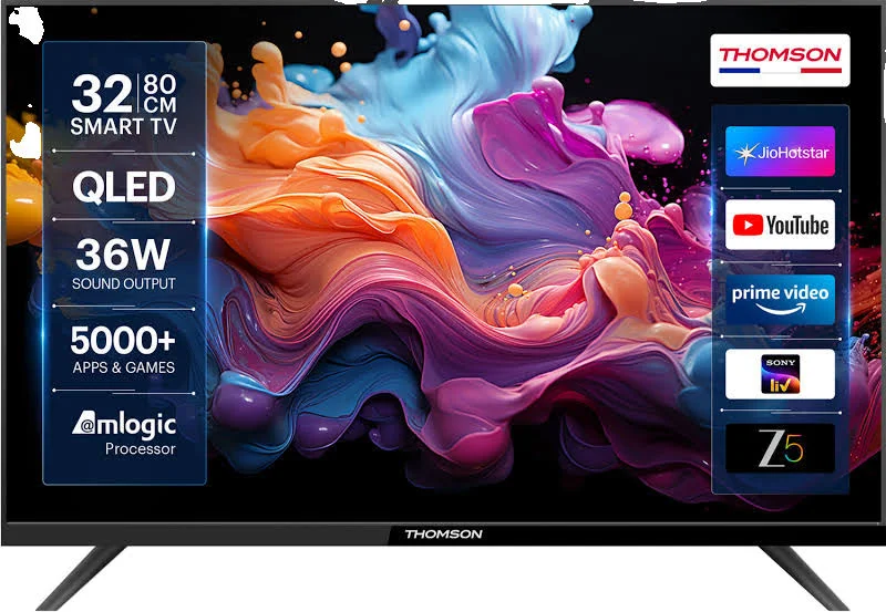 Thomson Google TV displaying vibrant entertainment content